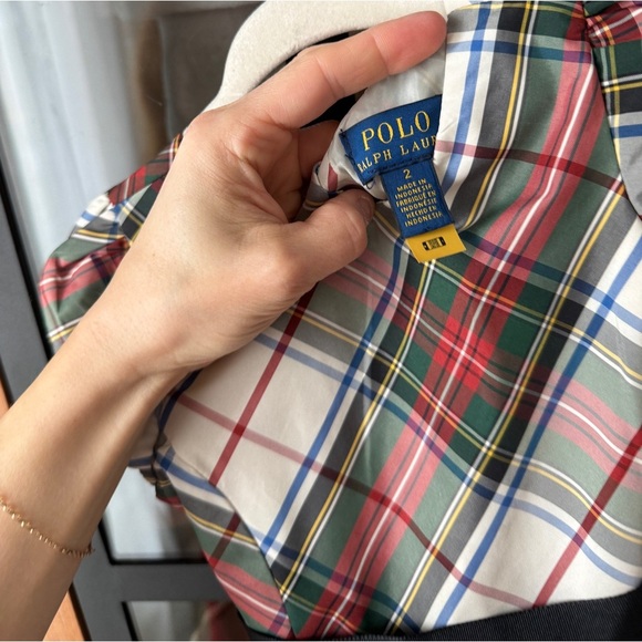 Polo Ralph Lauren plaid twill dress holidays Christian formal bow toddler girl - Picture 4 of 7